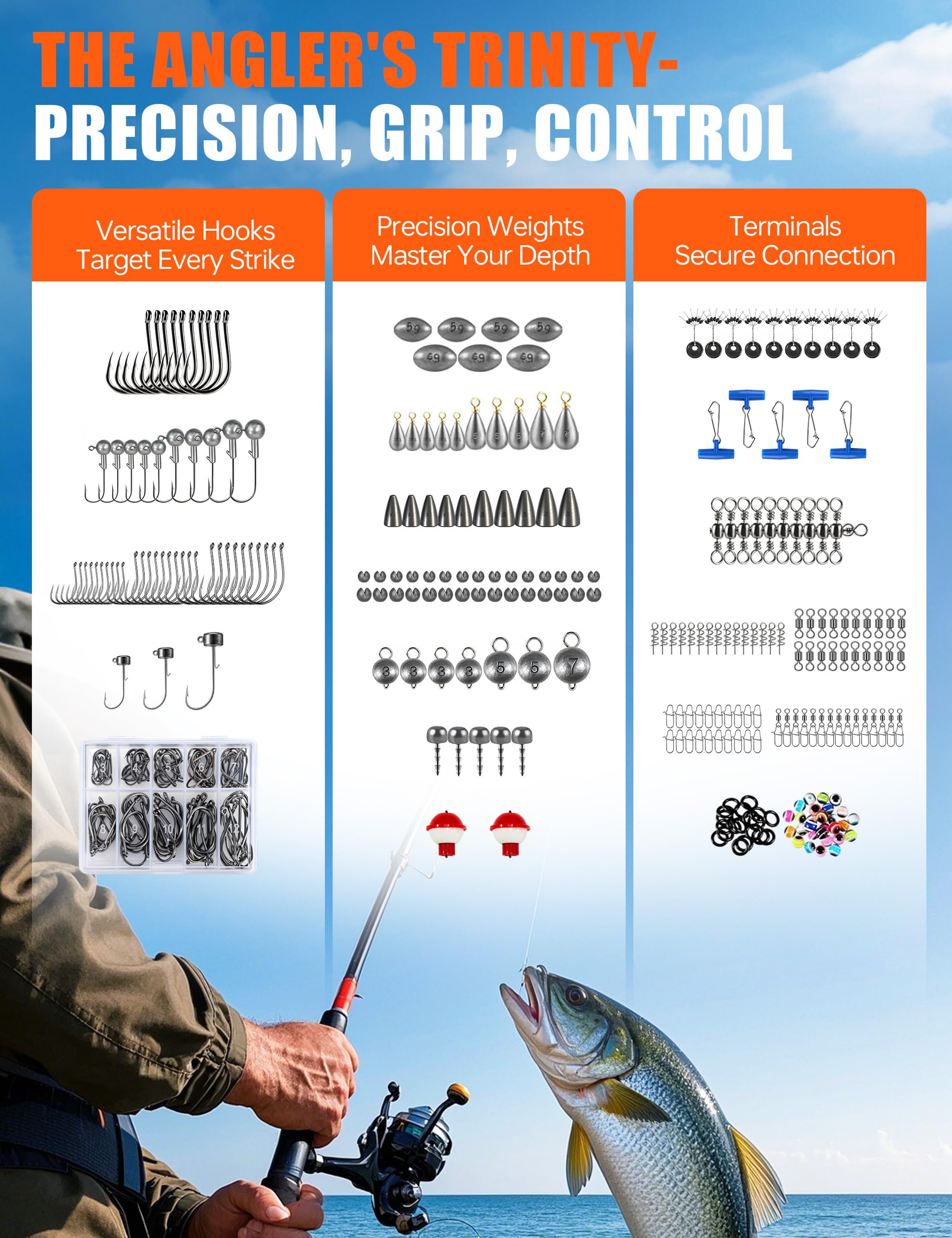 Gift-ready fishing tackle kit for men