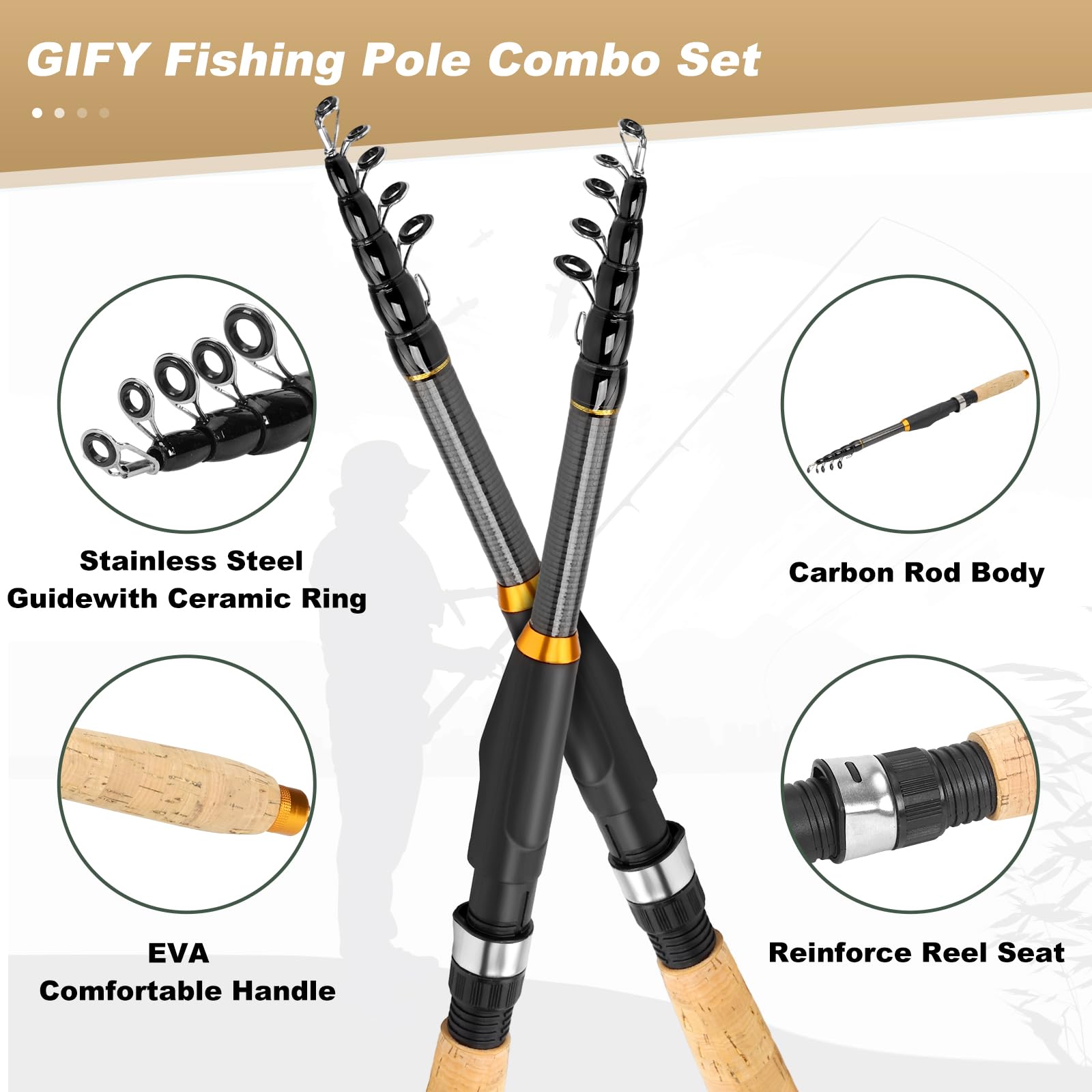 GIFY telescopic rod with ergonomic handle in use for comfortable sessions.