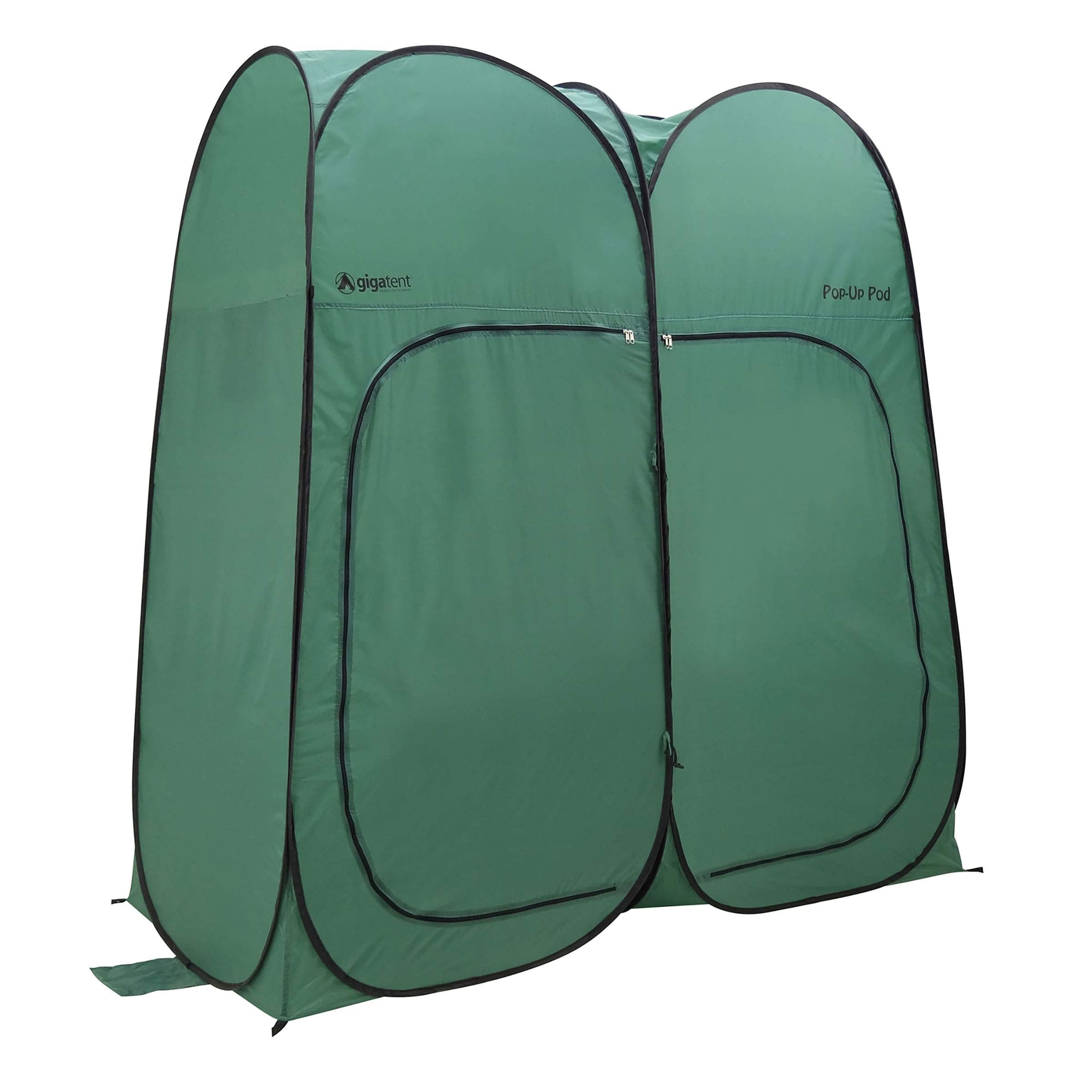 GigaTent Two Room Pod bathroom privacy in outdoor setting for convenient changing.