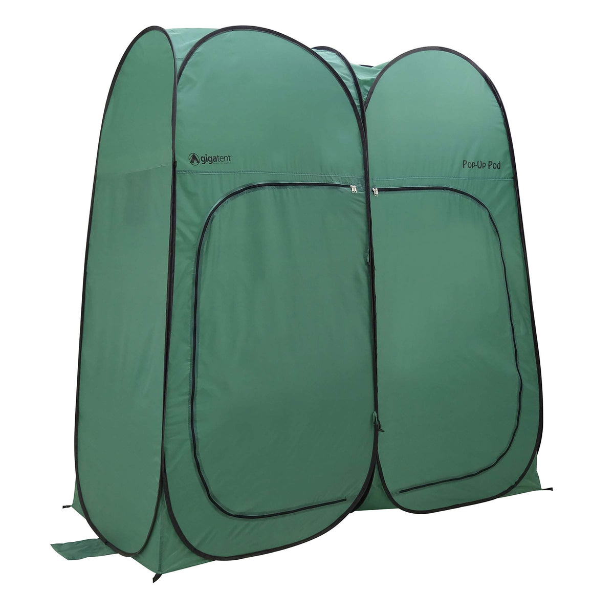 GigaTent Two Room Pod bathroom privacy in outdoor setting for convenient changing.