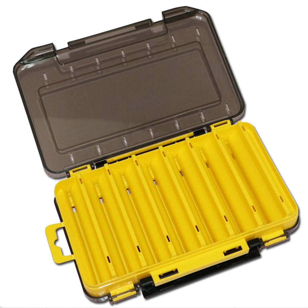 Open view showing 12/14 compartments inside the lure box