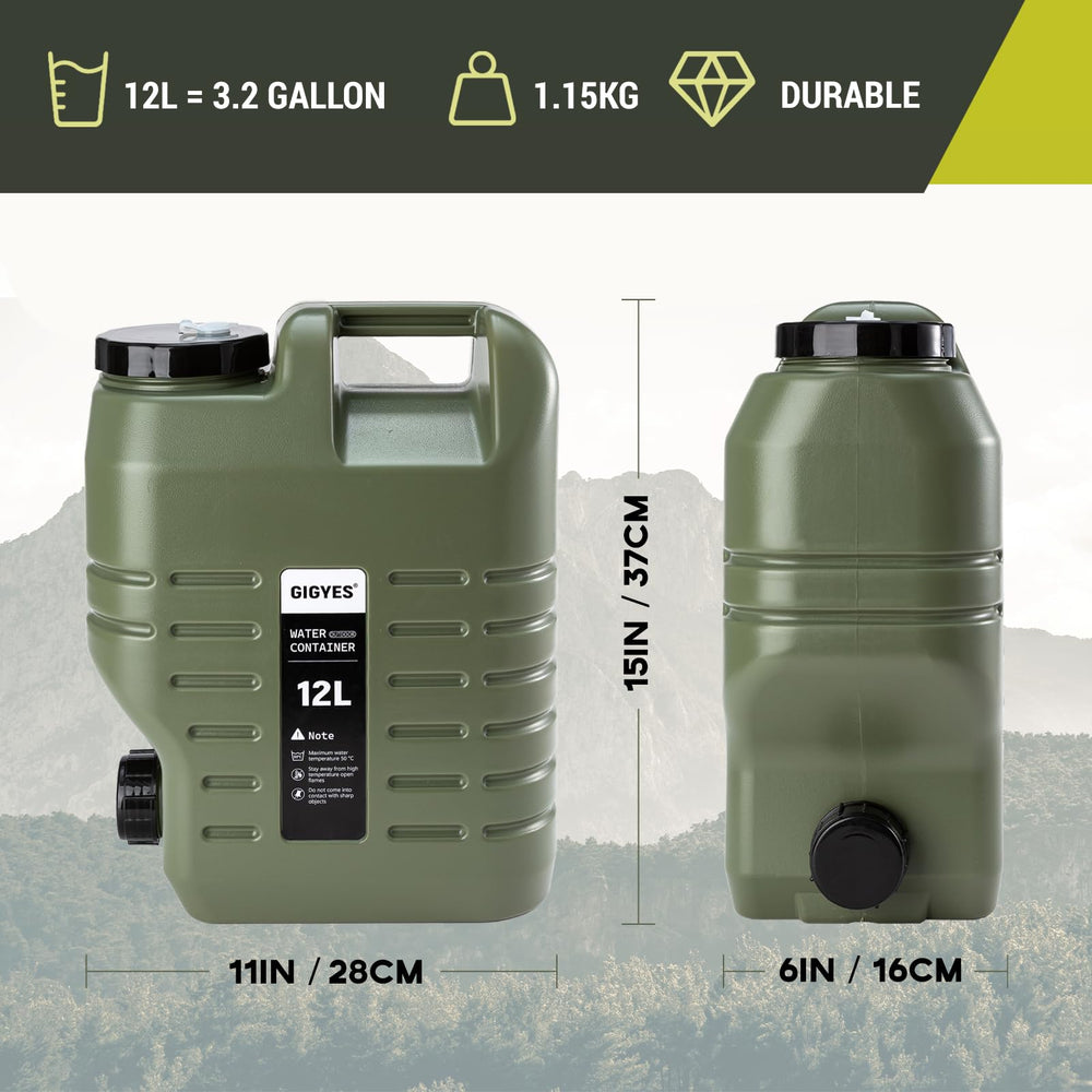 GIGYES food-grade BPA-free container keeps water taste-free outdoors.