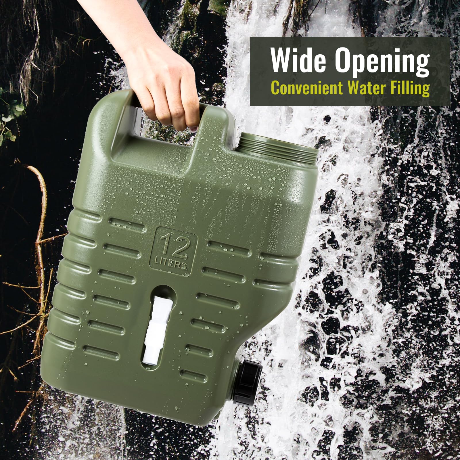 GIGYES large opening enables easy filling and thorough cleaning after adventures.