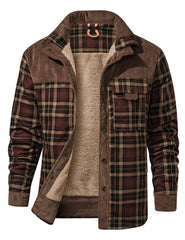 Gihuo sherpa-lined jacket close-up showing plush warmth and comfort.