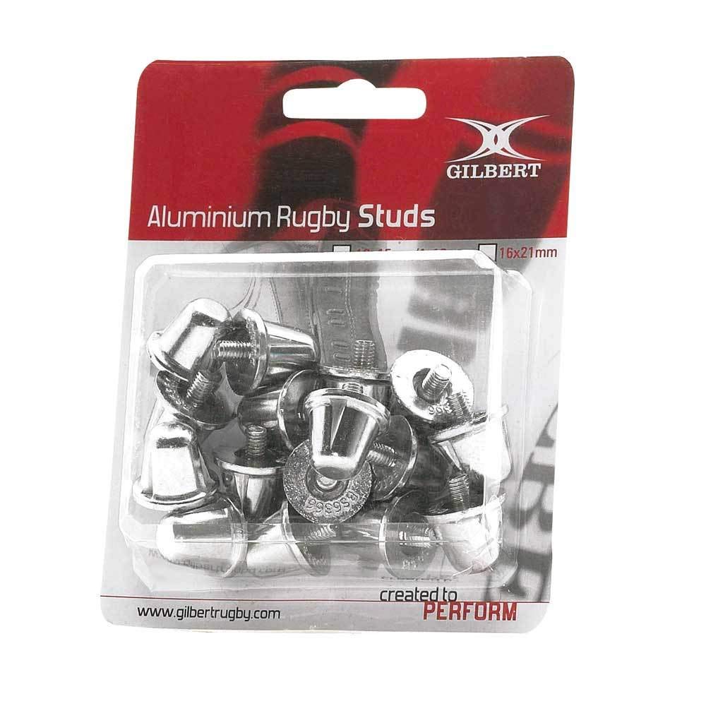 Gilbert aluminum boot studs 15mm and 18mm—easy replacement for rugby boots.