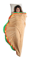 Gilbins plush ultra-soft fleece taco blanket for cozy lounging