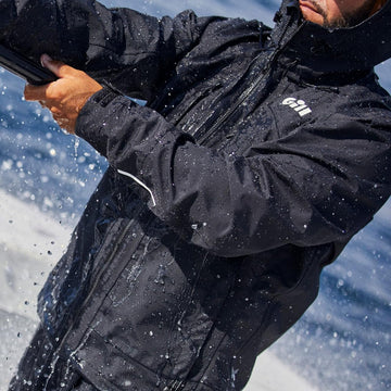 Gill Apex Pro-X adjustable shock-cord hem for a snug seal.