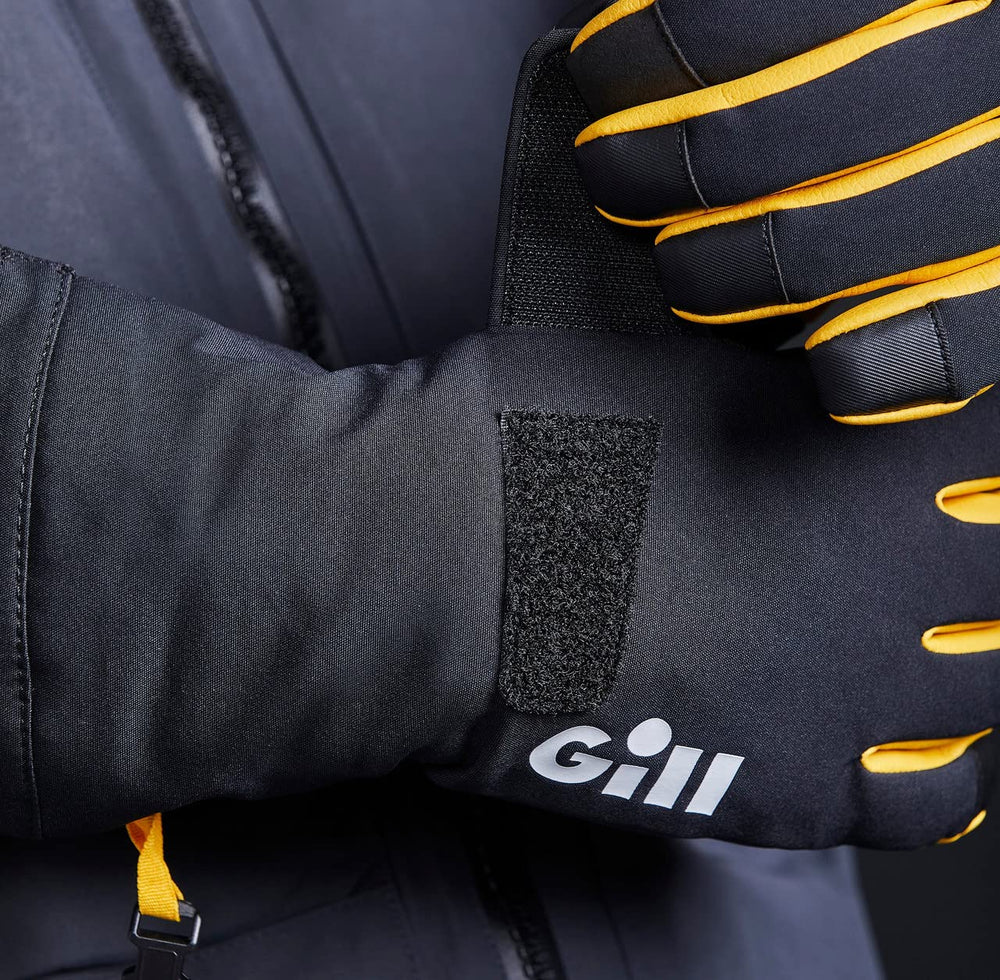Gill Helmsman pre-curved fingers improve dexterity.