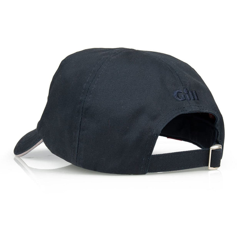 Gill Marine Cap Navy back view with non-corrosive rear adjustor for secure sizing