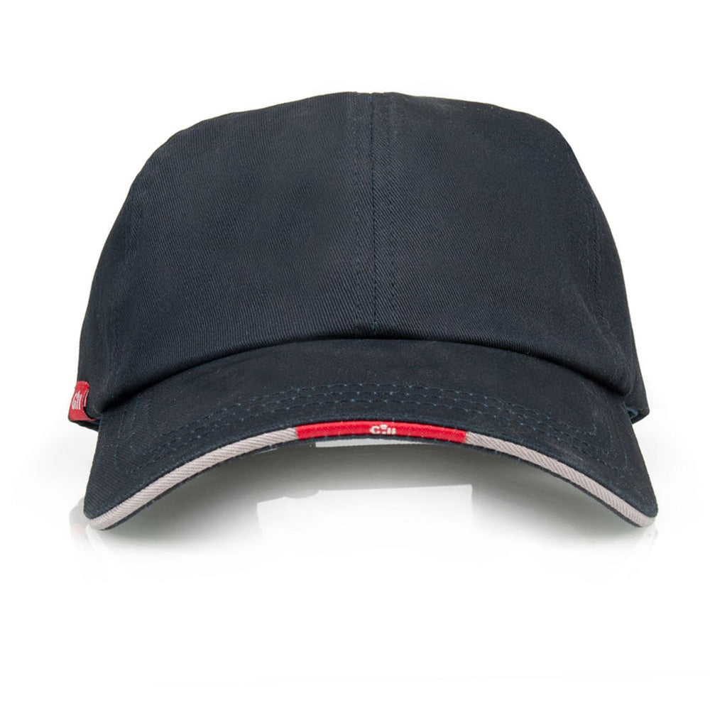 Gill Marine Cap Navy logo embroidery detail adds nautical branding