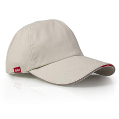 Gill Marine Cap Silver Grey front view showing sun shield and classic six-panel design.