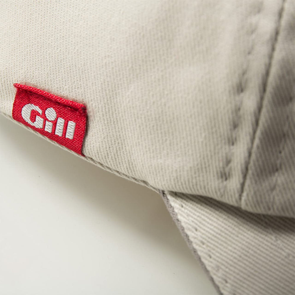 Gill Marine Cap Silver Grey side view highlighting secure fit and brim.