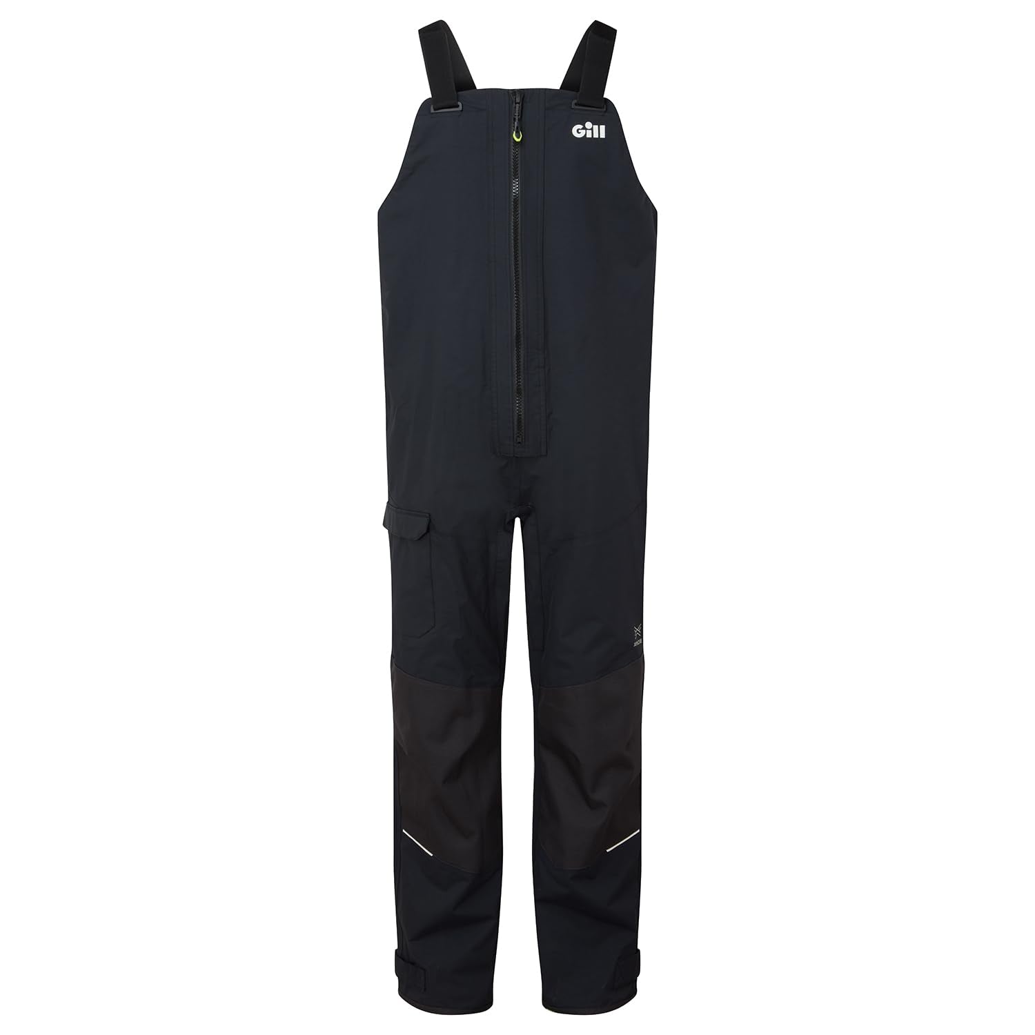 Gill Mens OS3 Coastal Trousers in black, full view, showcasing waterproof protection for coastal adventures.