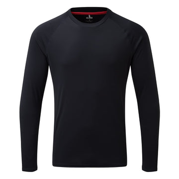 Gill UV Tec Crew Neck highlighting breathable flatlocked seams for all-day wear.