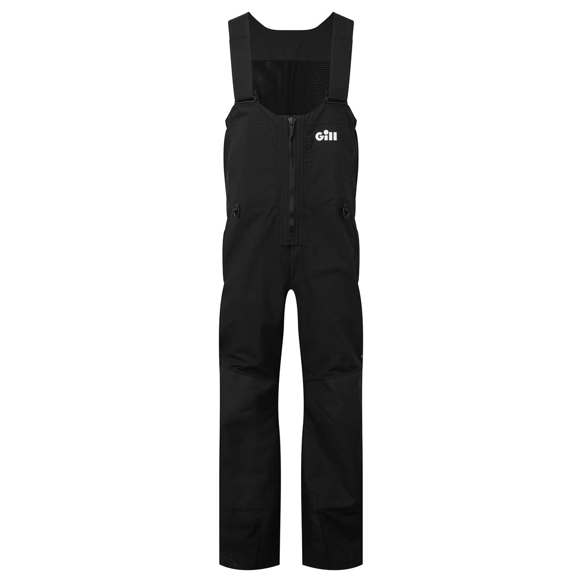 Gill Meridian-X bib front view; two-layer XPLORE+ fabric provides water resistance on the water.