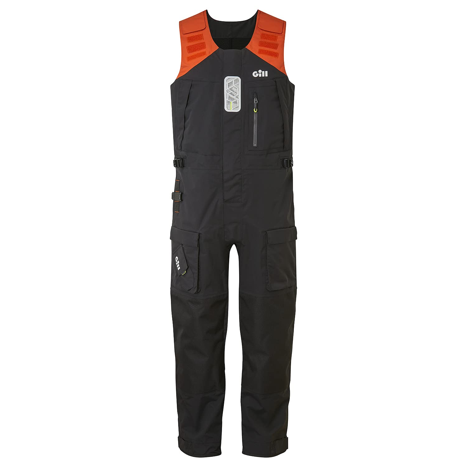 Gill OS1 front view in graphite highlighting waterproof sailing protection.
