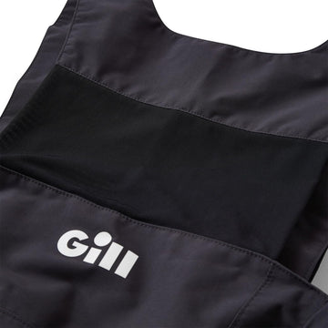 Gill OS2 Offshore Trousers back view demonstrates reinforced fabric for durability at sea.