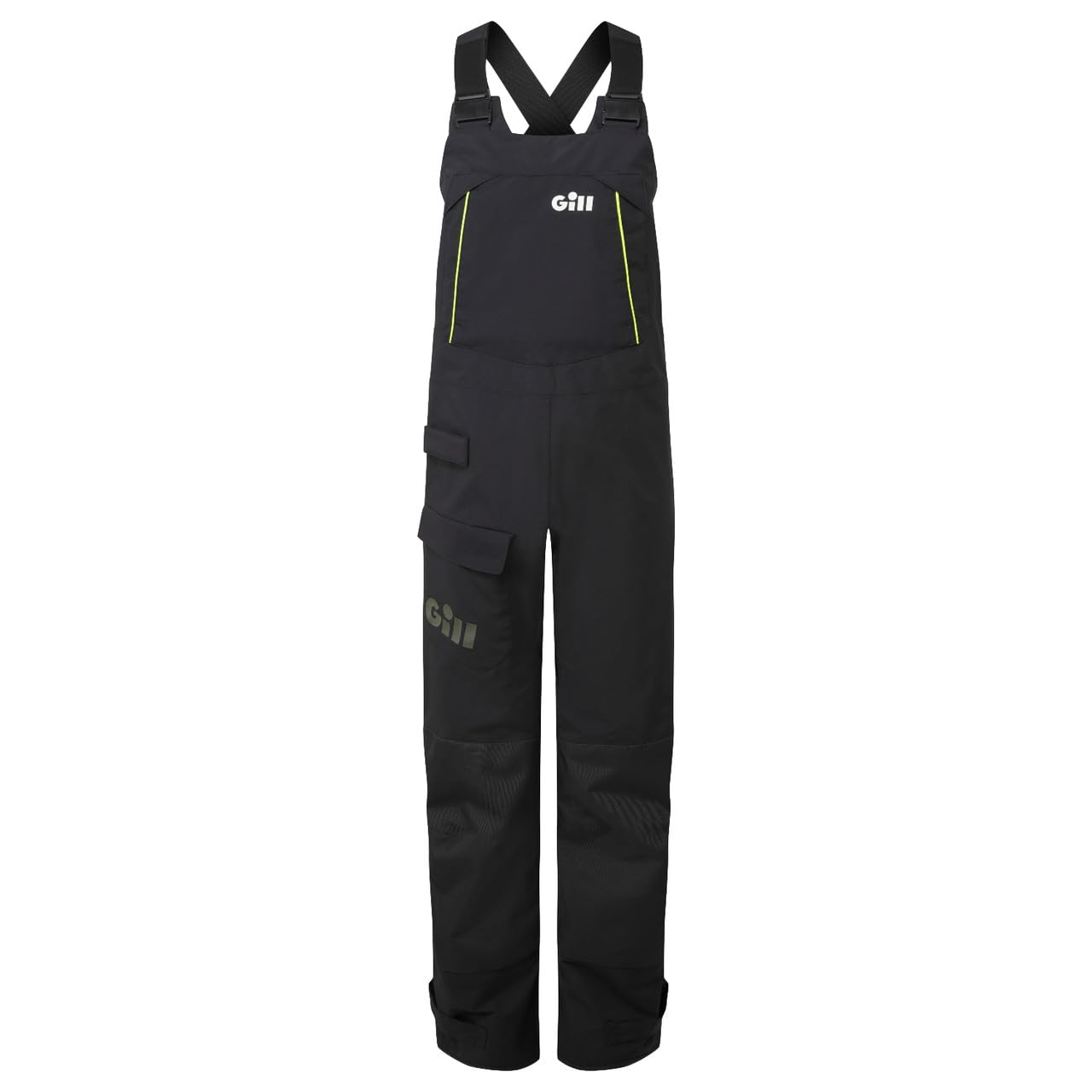 Gill OS2 offshore trousers bib-strap detail highlighting secure fit and easy adjustment for offshore sailing