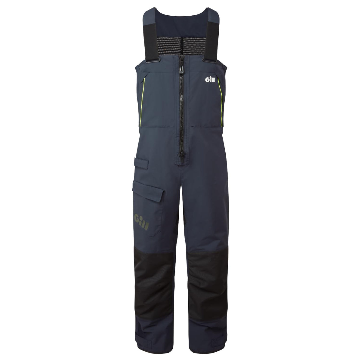 Gill OS2 Offshore Trousers front view showing reinforced panels for durability at sea.