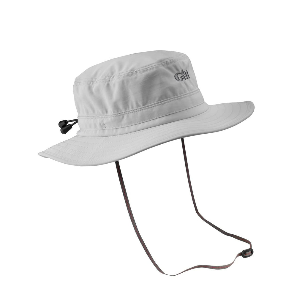 Gill sun hat with removable chin strap for secure deck wear