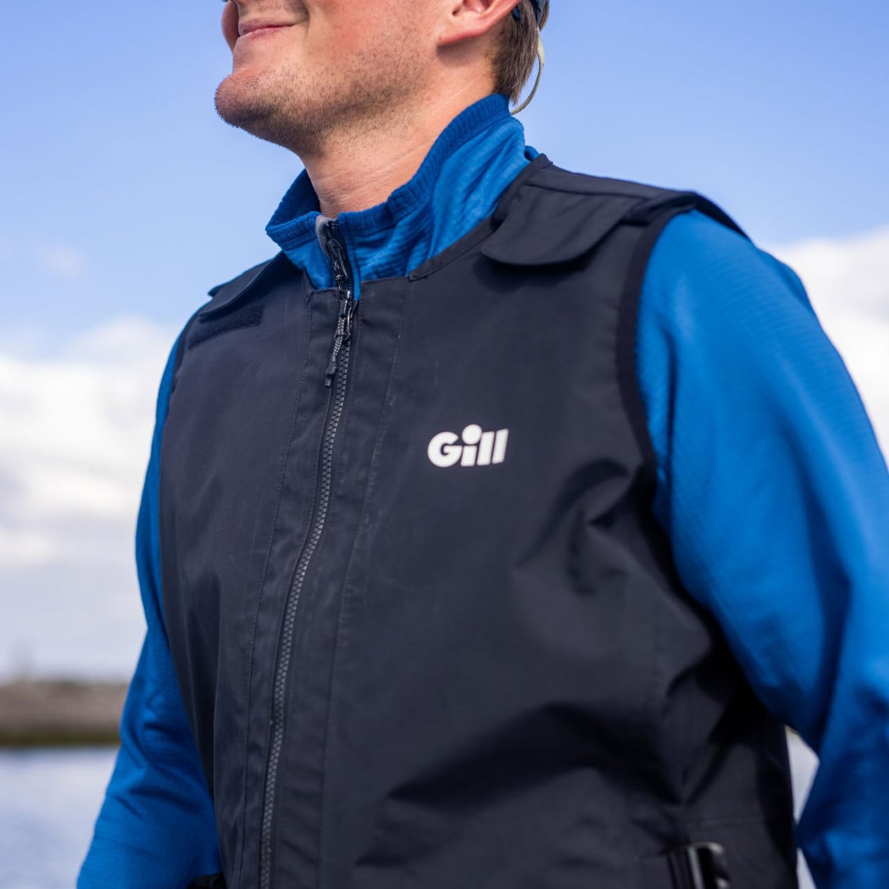 Gill Verso Salopette Bib YKK Aquaguard zipper detail for reliable water protection.