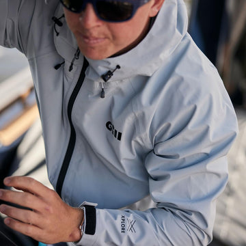 Gill Voyager Rain Jacket XPLORE fabric swatch demonstrates waterproof breathable technology.