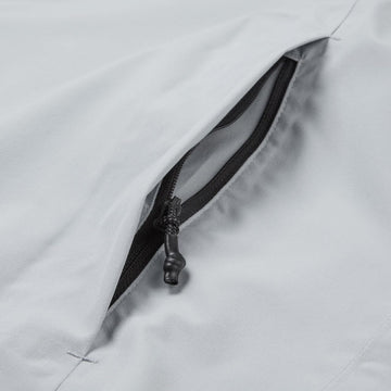 Gill Voyager Rain Jacket zipper detail highlights reverse-coil zip with internal storm guard.