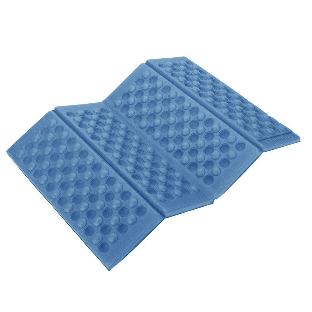 Gilroy foldable cushion blue closeup showing moisture protection for outdoor seating.