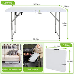 GINMAON folding table with safety buckle for secure transport.