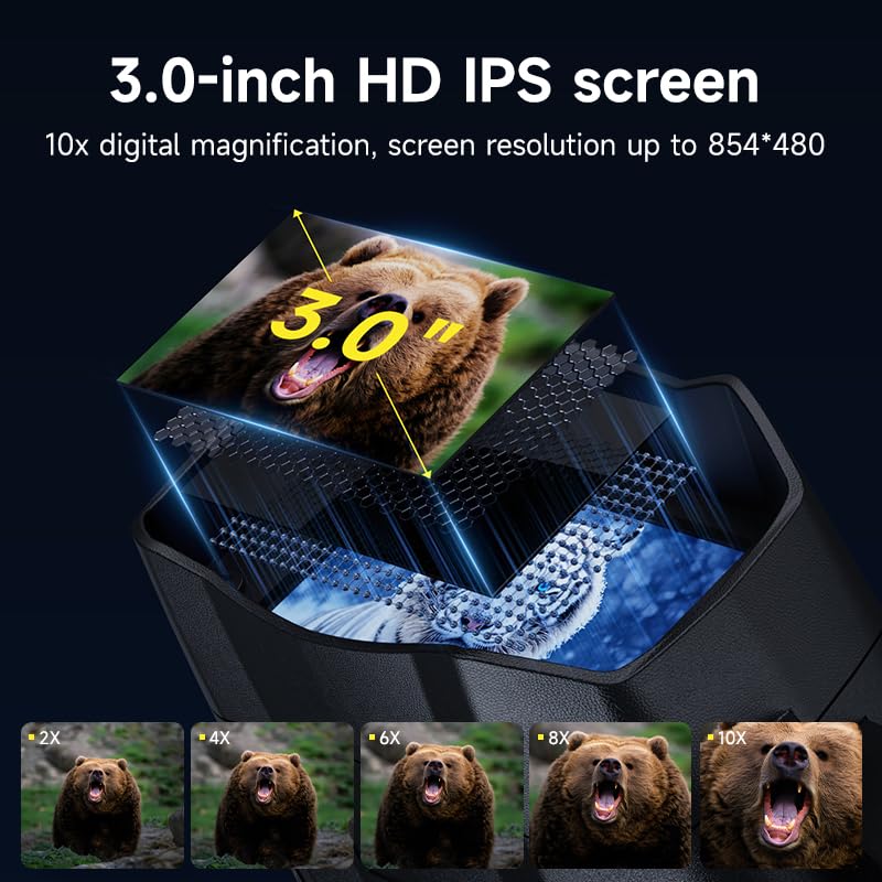 GinoCaco 1315ft-range visual emphasizes long-distance observation during camping trips.