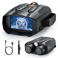 GinoCaco 4K night vision goggles front view ideal for low-light wildlife watching.