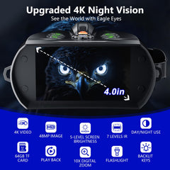 Gipsot 4K night vision goggles side view showing compact outdoor design