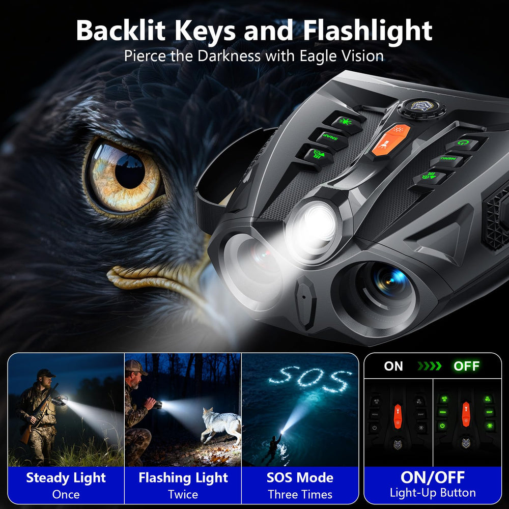 Gipsot night vision goggles infrared illumination with 7 levels enables distant detection