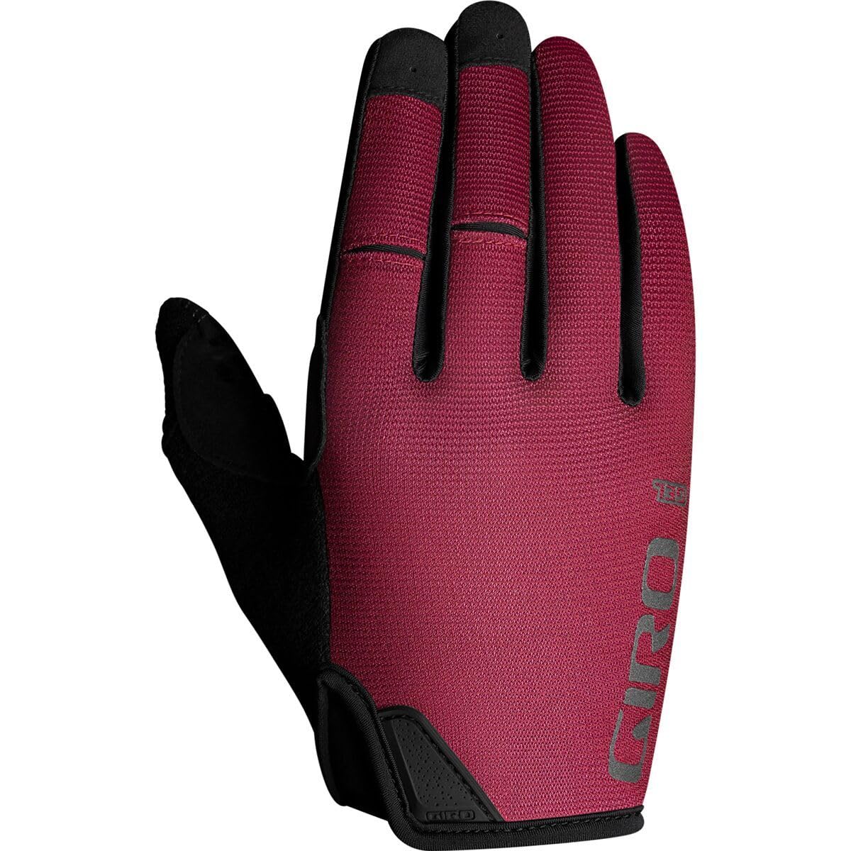 Giro DND Gel Ox Red gloves front view for secure grip and precise steering