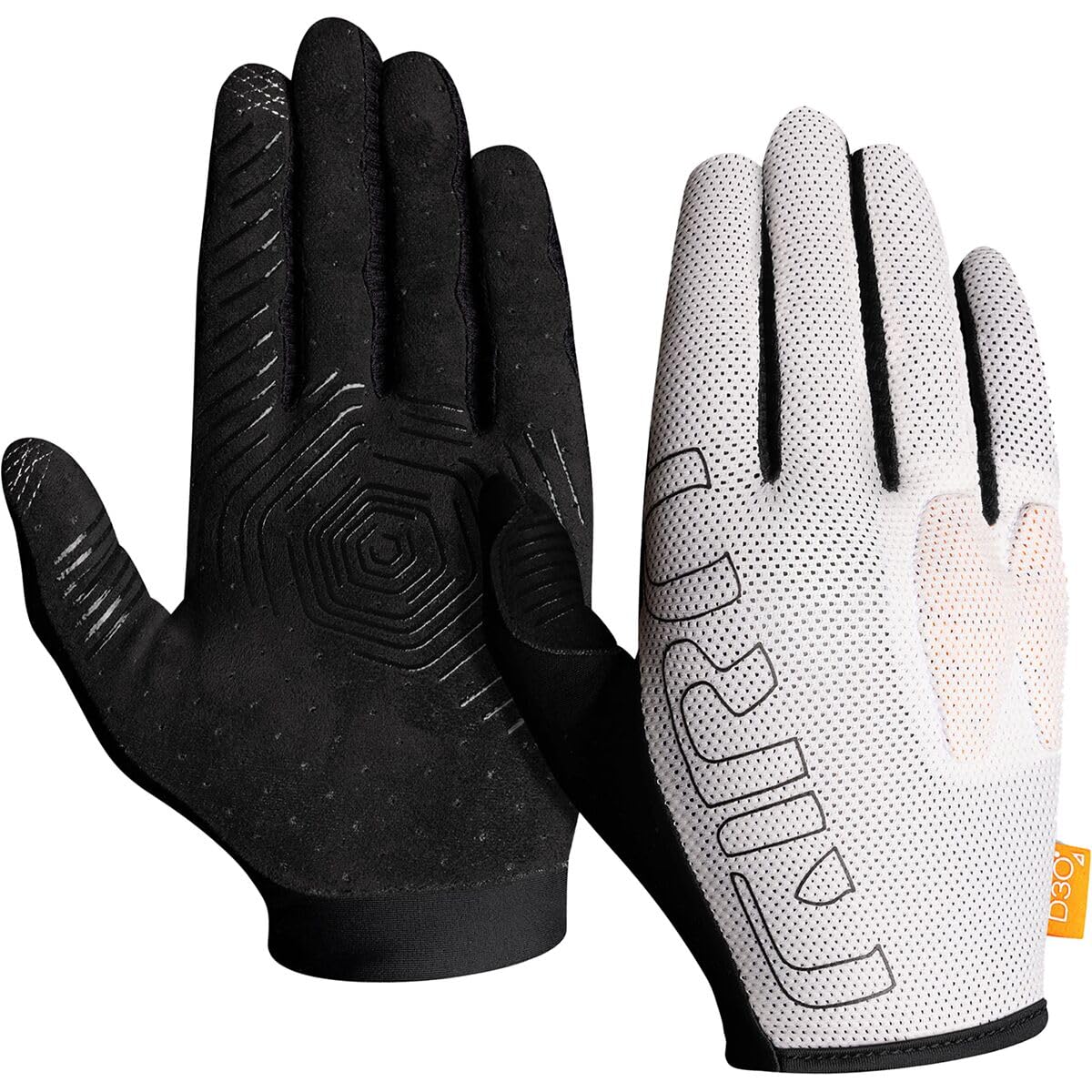 Giro Rodeo Dirt Gloves white knuckle area with D3O Ghost protection for impact defense.