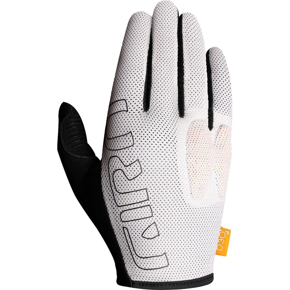 Giro Rodeo Dirt Gloves white palm close-up showing grip and AX Suede palm.