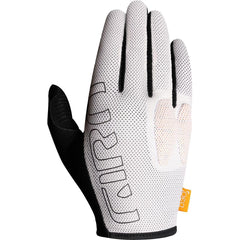Giro Rodeo Dirt Gloves white palm close-up showing grip and AX Suede palm.
