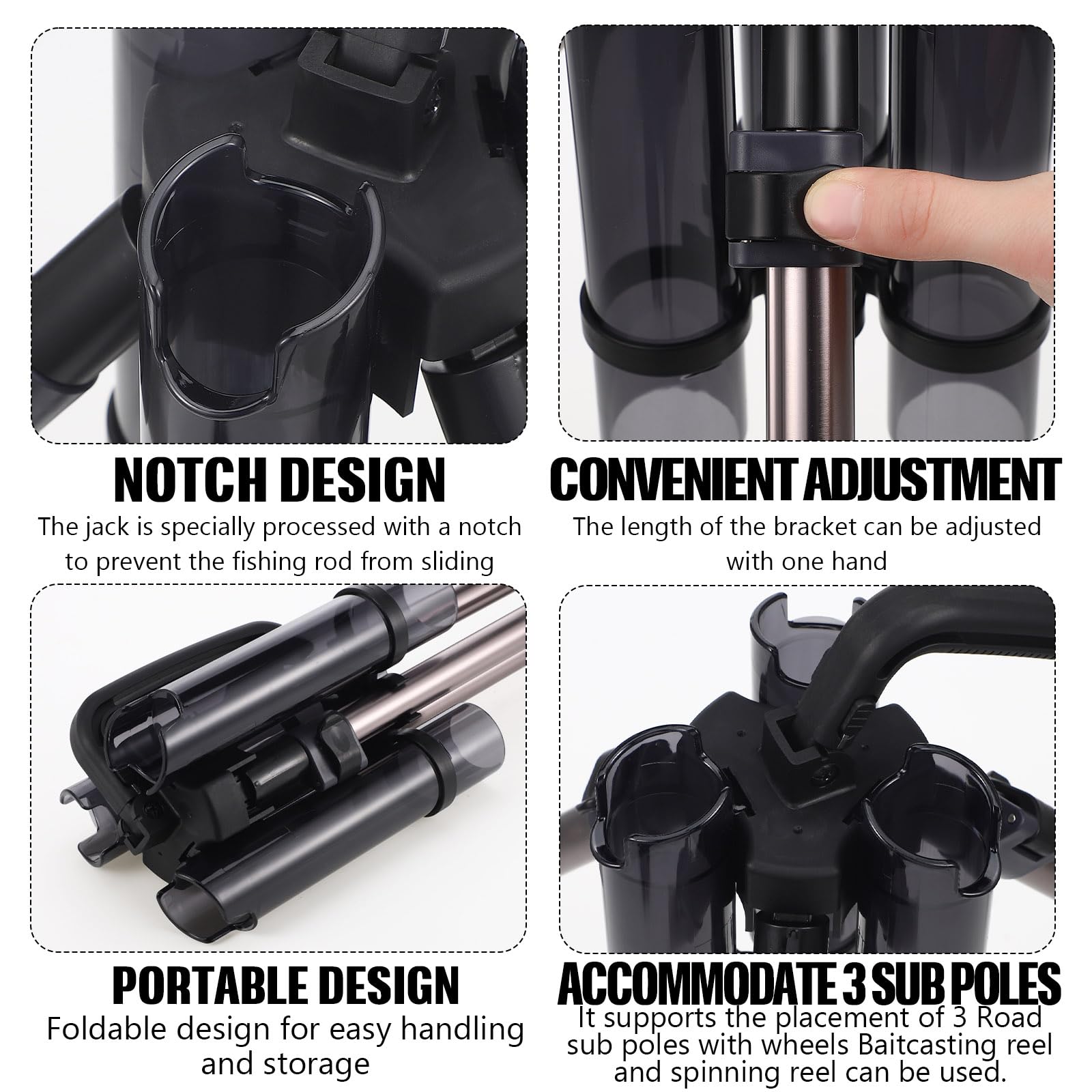 Folded Gisafai fishing rod carrier compact for car storage
