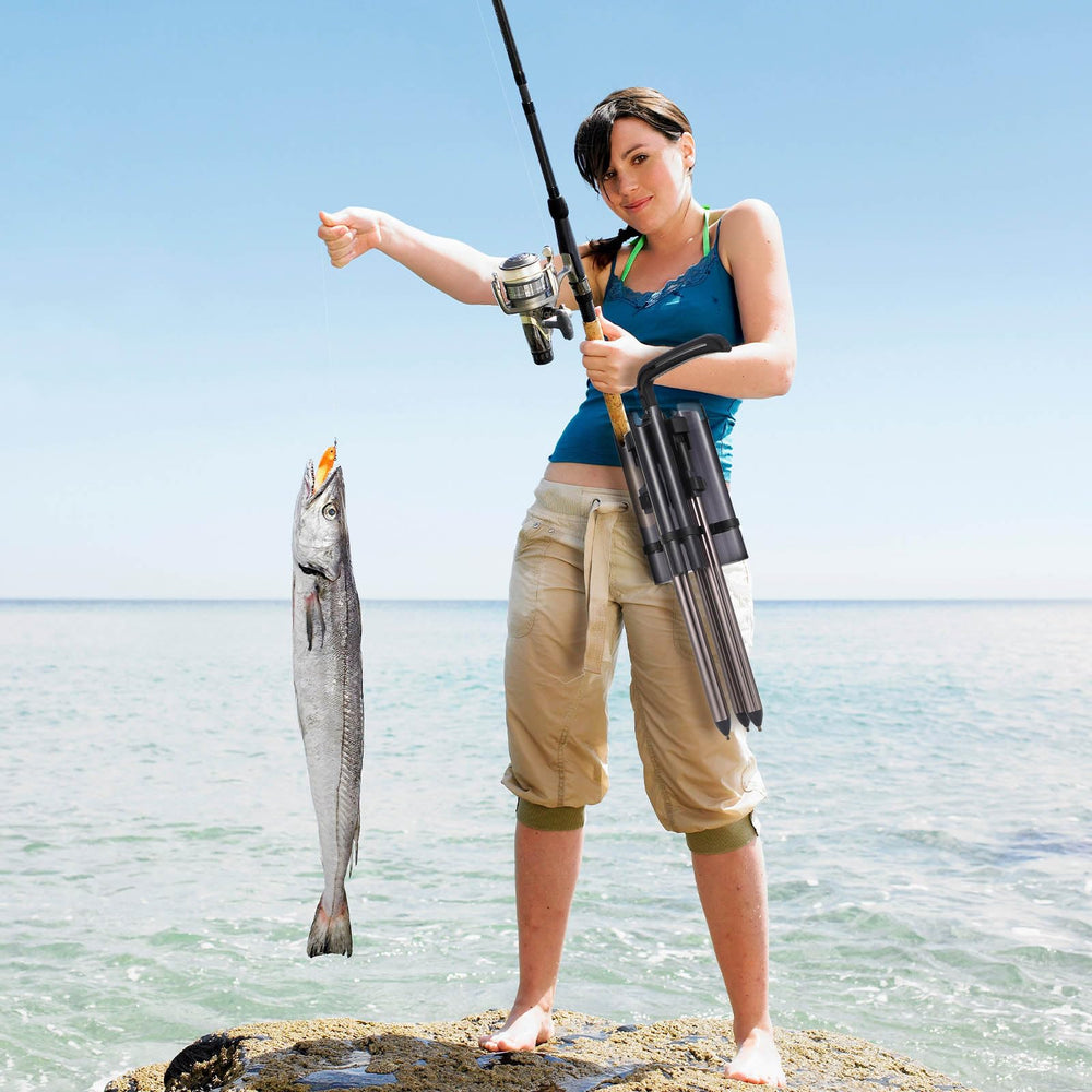 Vertical fishing rod storage using Gisafai carrier