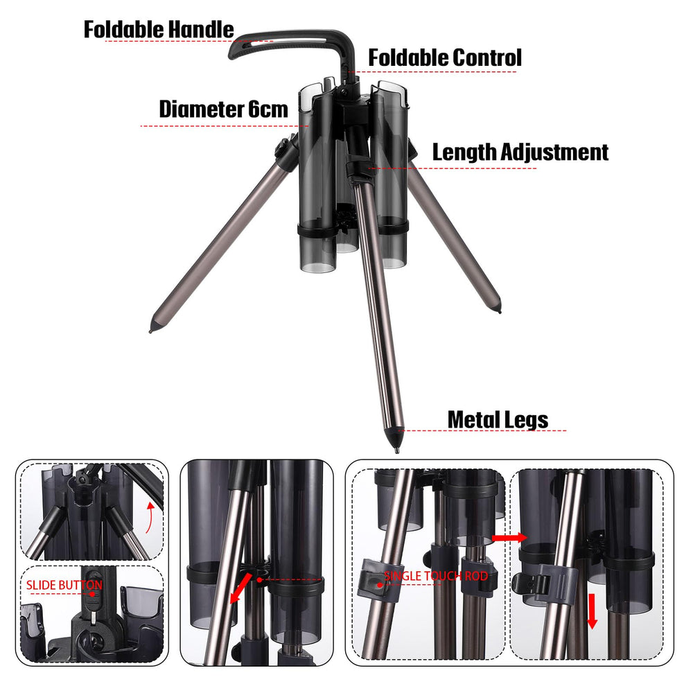 Gisafai adjustable legs with single-touch bar for quick leveling