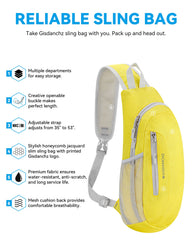 Gisdanchz sling bag side view showing water bottle pocket