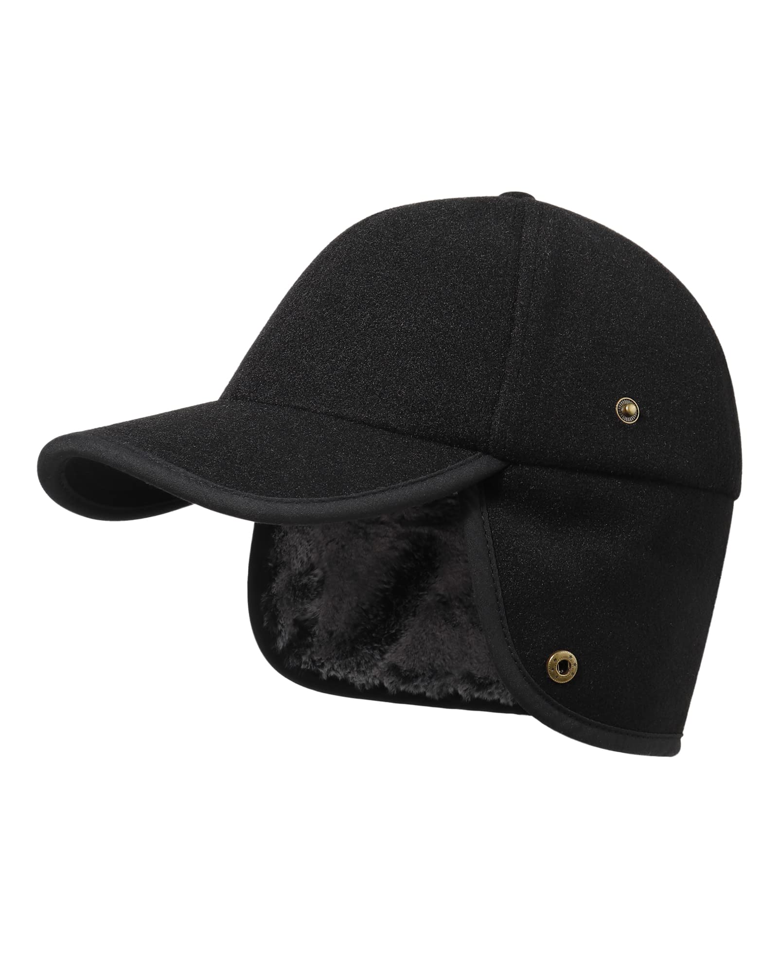 Gisdanchz ear flap-down view highlights extended coverage for cold-weather runs.