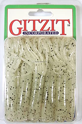 Gitzit Fat Gitzits 3.5-inch salt and pepper bait, ideal for versatile bass fishing in clear water.