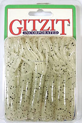 Gitzit Fat Gitzits 3.5-inch salt and pepper bait, ideal for versatile bass fishing in clear water.