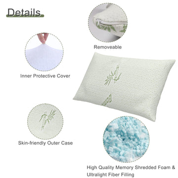 GIVANLEE pillow with adjustable-fill feature on the trail