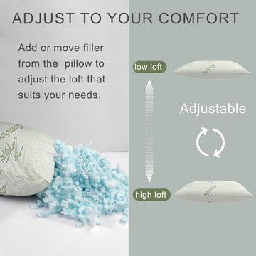 Closeup of GIVANLEE shredded memory foam filling for comfort