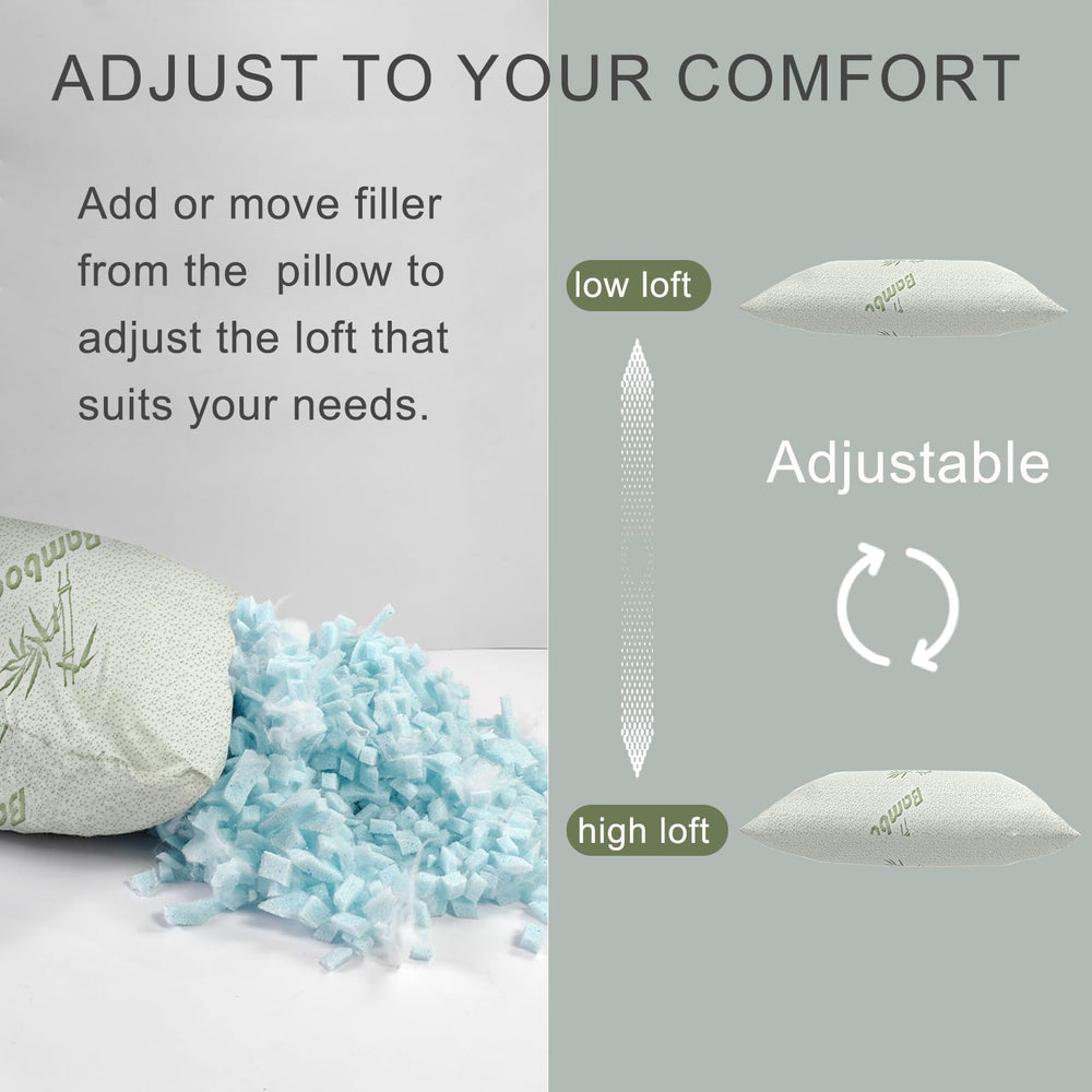 Closeup of GIVANLEE shredded memory foam filling for comfort
