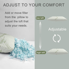 Closeup of GIVANLEE shredded memory foam filling for comfort