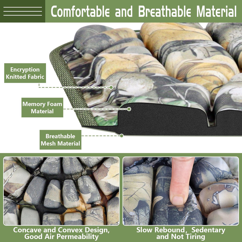 GJL memory foam hunting seat showing cushioning and comfort
