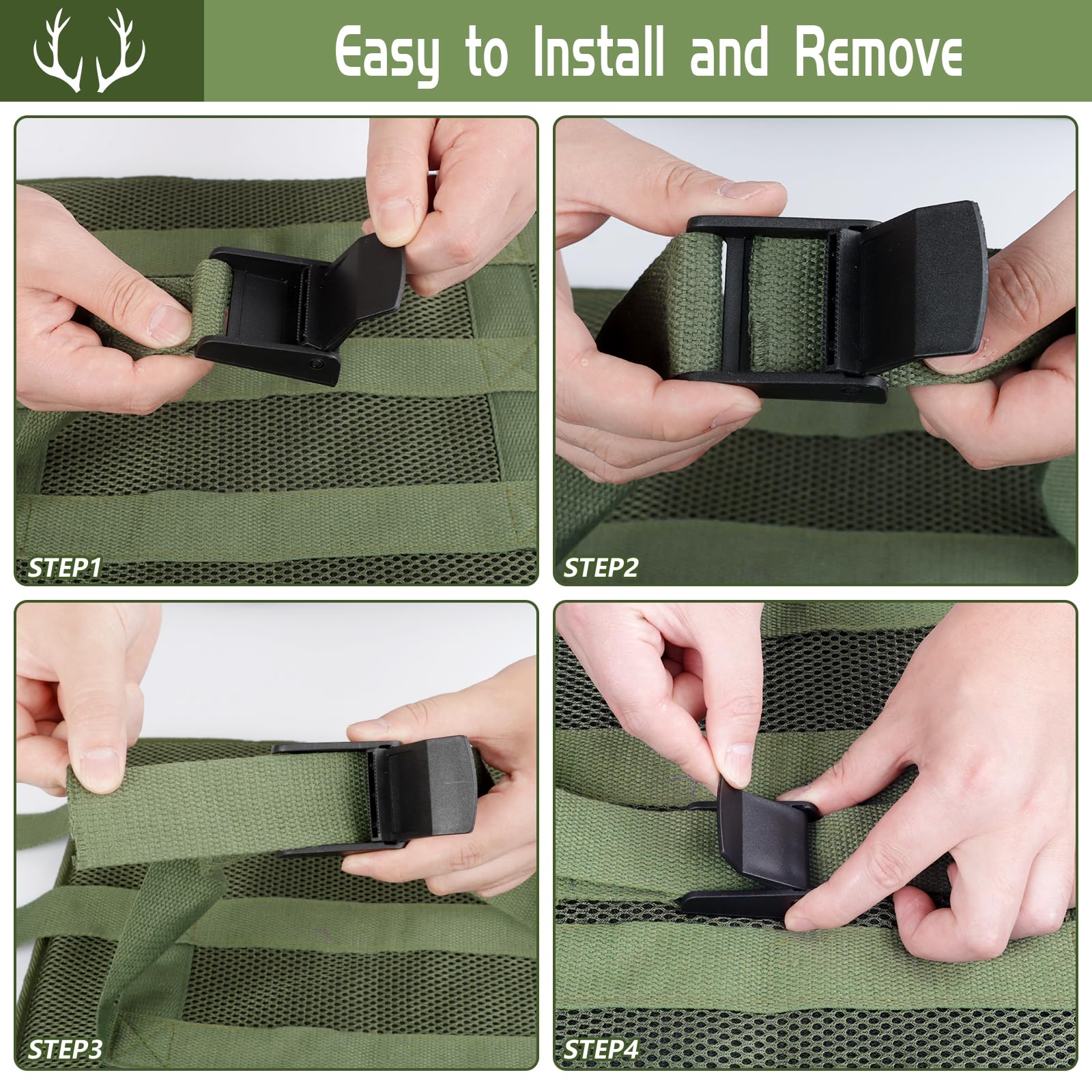 GJL tree stand seat in use during camping trip for comfort